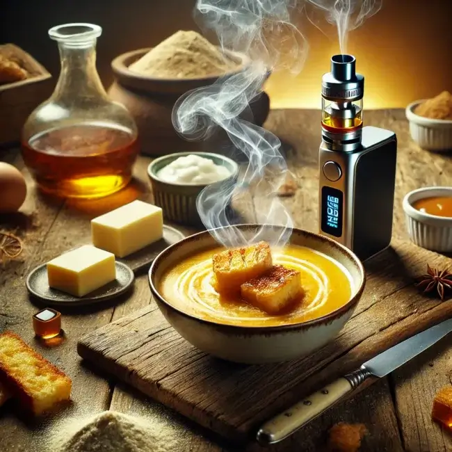 Entdecke ein einzigartiges E-Liquid-Rezept inspiriert von der Basler Mehlsuppe! Malzig, cremig, leicht karamellig – perfekt für alle, die außergewöhnliche Geschmackserlebnisse lieben. Jetzt nachmischen!